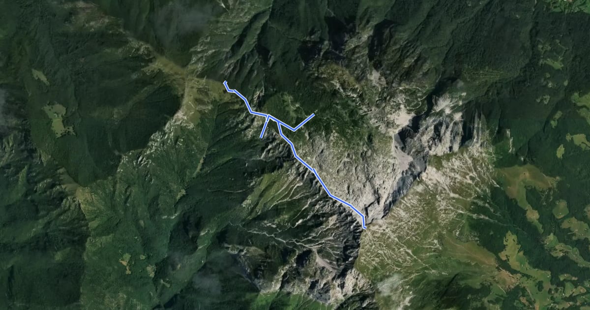 Маршрут Cresta di Piancaformia - Rifugio Brioschi на спутниковом снимке