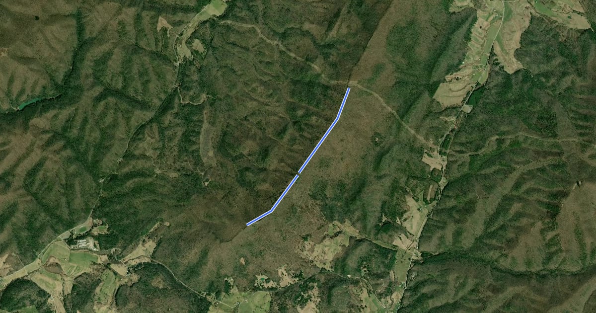 Маршрут Crestline Trail на спутниковом снимке