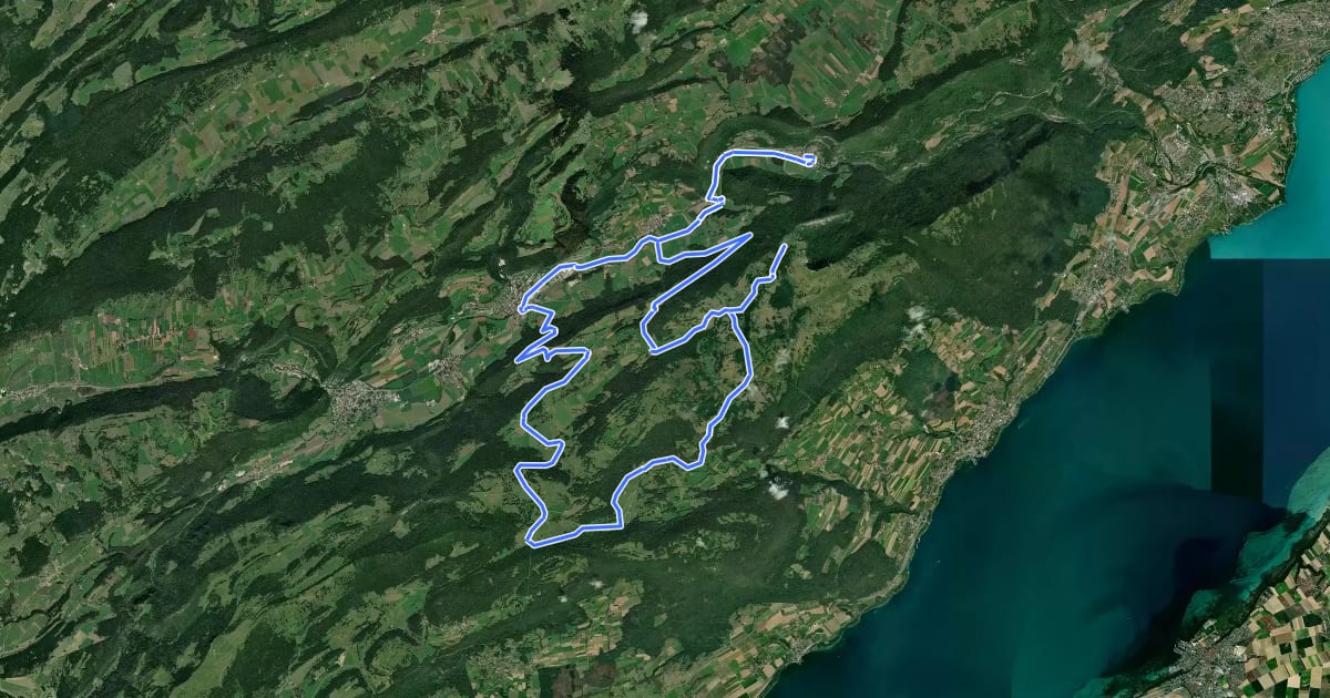 Маршрут Creux-du-Van-Tour на спутниковом снимке