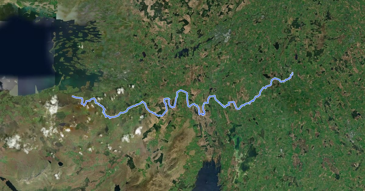 Маршрут Croagh Patrick Heritage Trail на спутниковом снимке