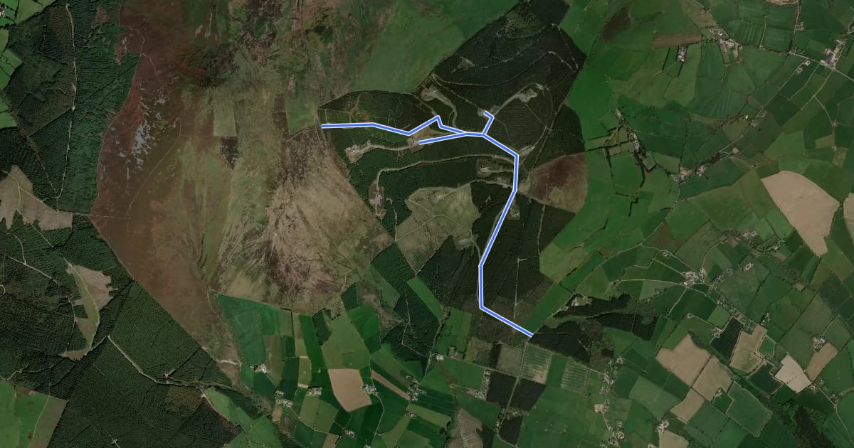 Маршрут Croghan Trail на спутниковом снимке