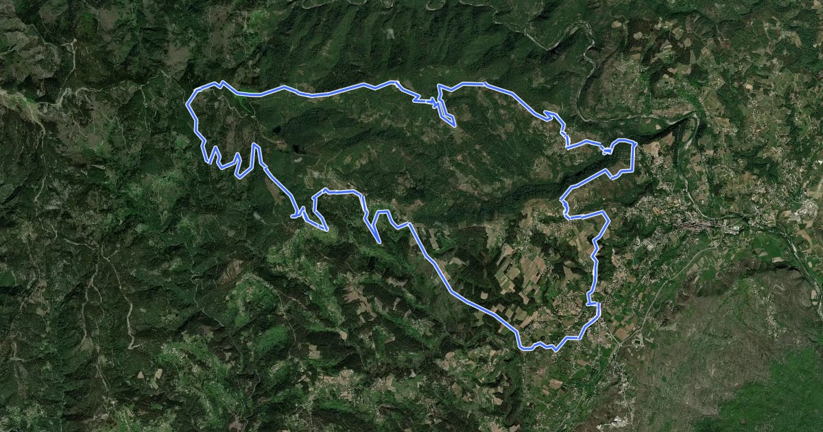 Маршрут Croix de Fer на спутниковом снимке