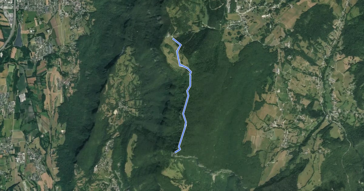 Маршрут Croix du Nivolet depuis le Sire на спутниковом снимке