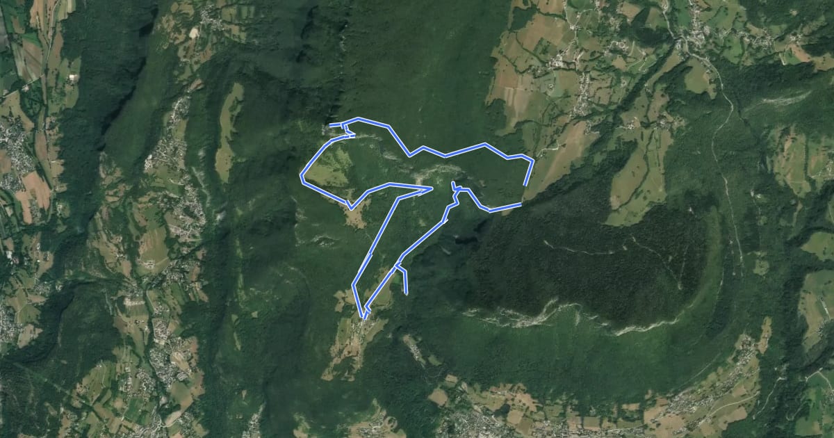 Маршрут Croix du Nivolet depuis Lovettaz на спутниковом снимке