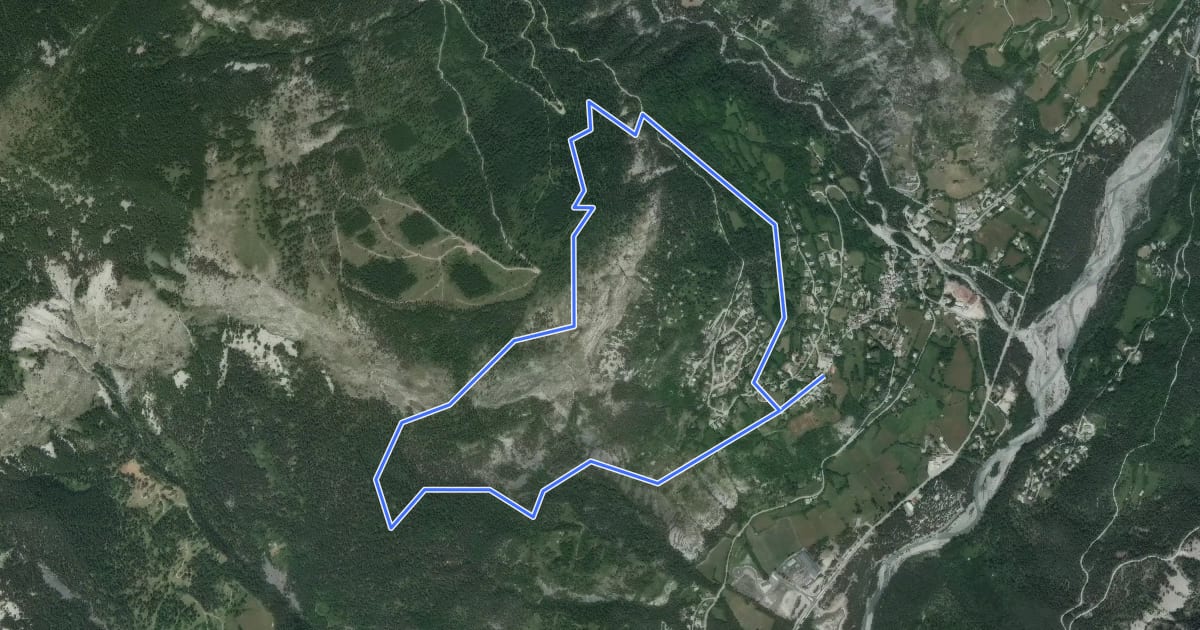 Маршрут Croix du Puy на спутниковом снимке