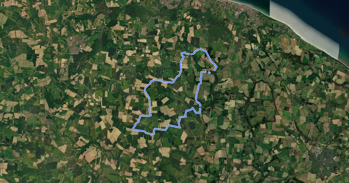 Маршрут Cromer Explorer Loop на спутниковом снимке