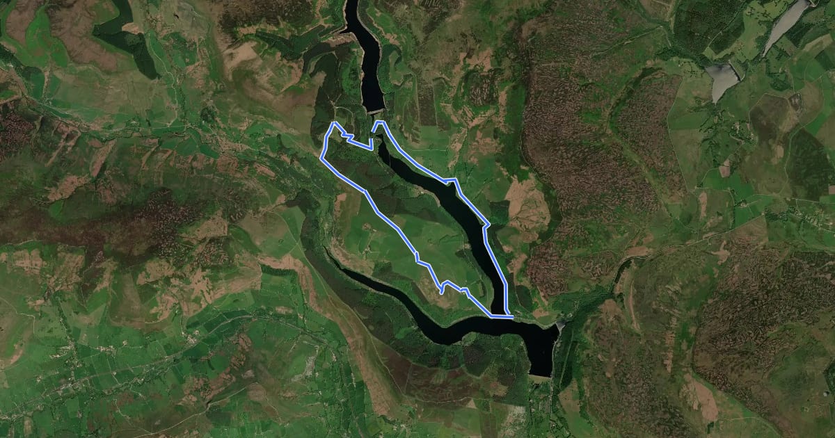 Маршрут Crook Hill Circular (Ethel), High Peak на спутниковом снимке