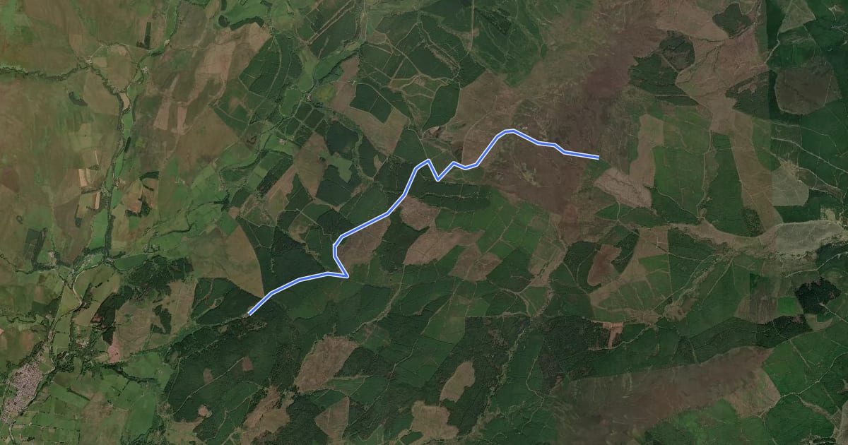 Маршрут Cross Border MTB Trail на спутниковом снимке