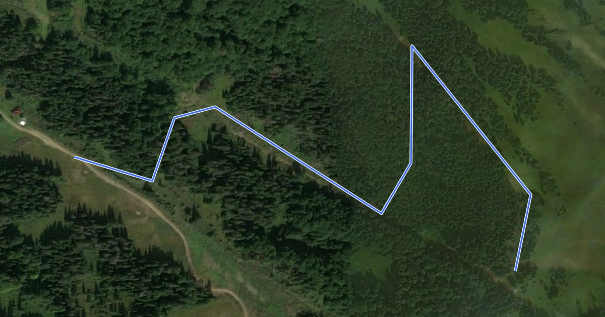 Маршрут Cross Country на спутниковом снимке