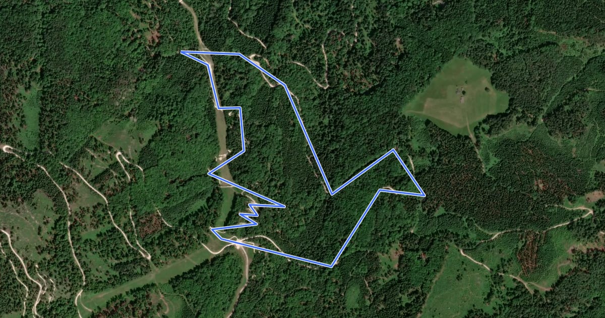 Маршрут Cross Country Trail 1 на спутниковом снимке