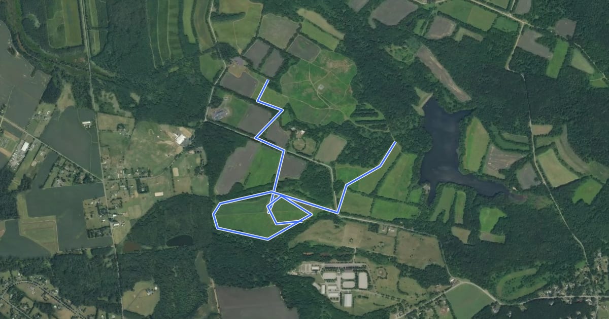 Маршрут Cross Country Trail на спутниковом снимке