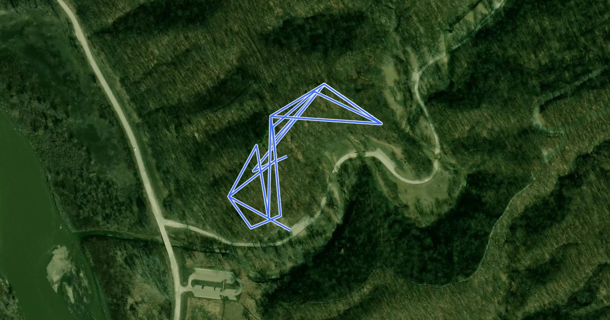 Маршрут Crow's Nest Trail на спутниковом снимке