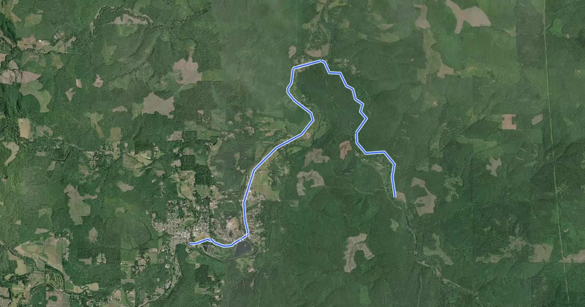 Маршрут Crown Zellerbach Trail Alternate на спутниковом снимке