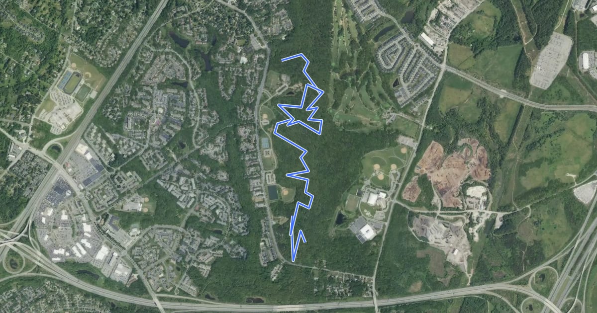 Маршрут Crowsfoot Loop Trail на спутниковом снимке