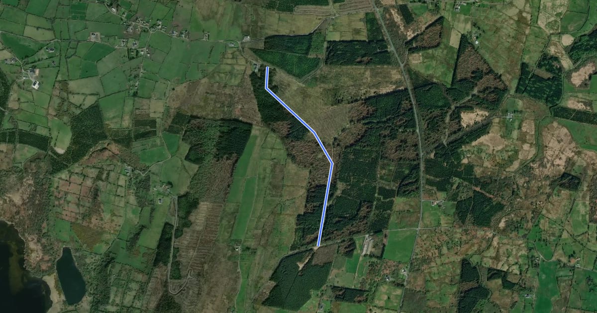 Маршрут Cruckspullaghadaun Loop Walk на спутниковом снимке