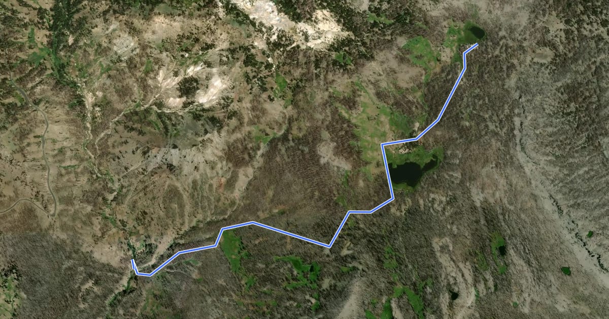 Маршрут Crumbaugh Lake Trail на спутниковом снимке