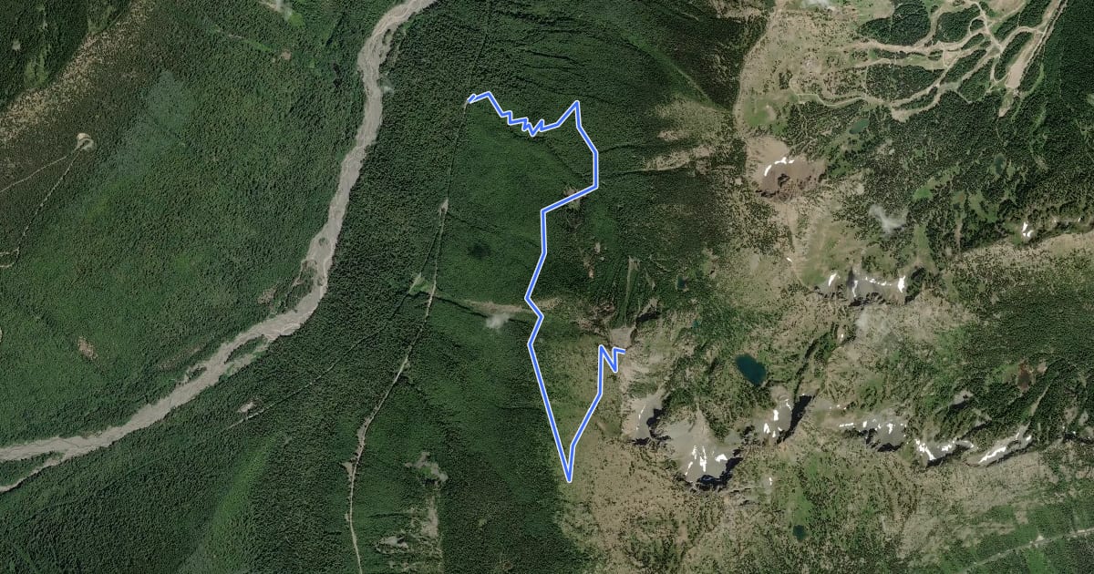 Маршрут Crystal Peak Trail на спутниковом снимке