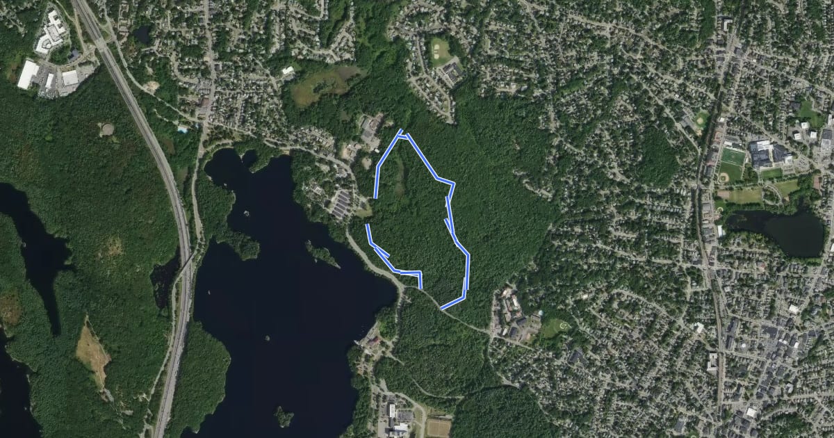 Маршрут Crystal Spring Trail на спутниковом снимке