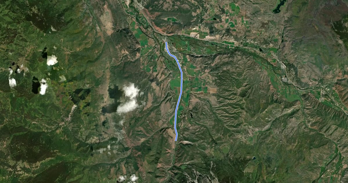 Маршрут Crystal Valley Trail на спутниковом снимке