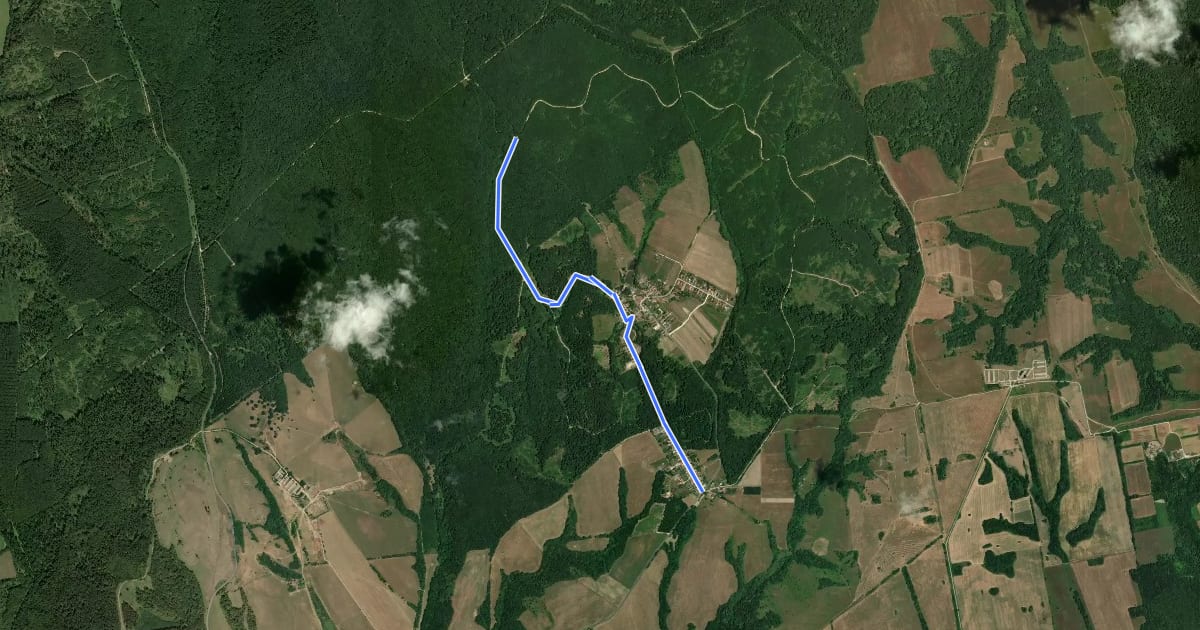 Маршрут Csehbánya - Vámos-patal alternatív útvonal на спутниковом снимке