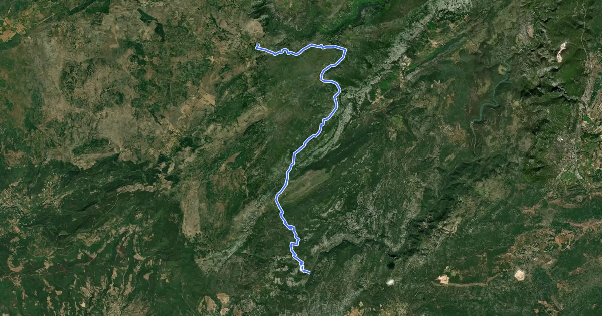 Маршрут CSG 11 : Saint-Maurice-Navacelles - Saint-Guilhem-le-Désert на спутниковом снимке