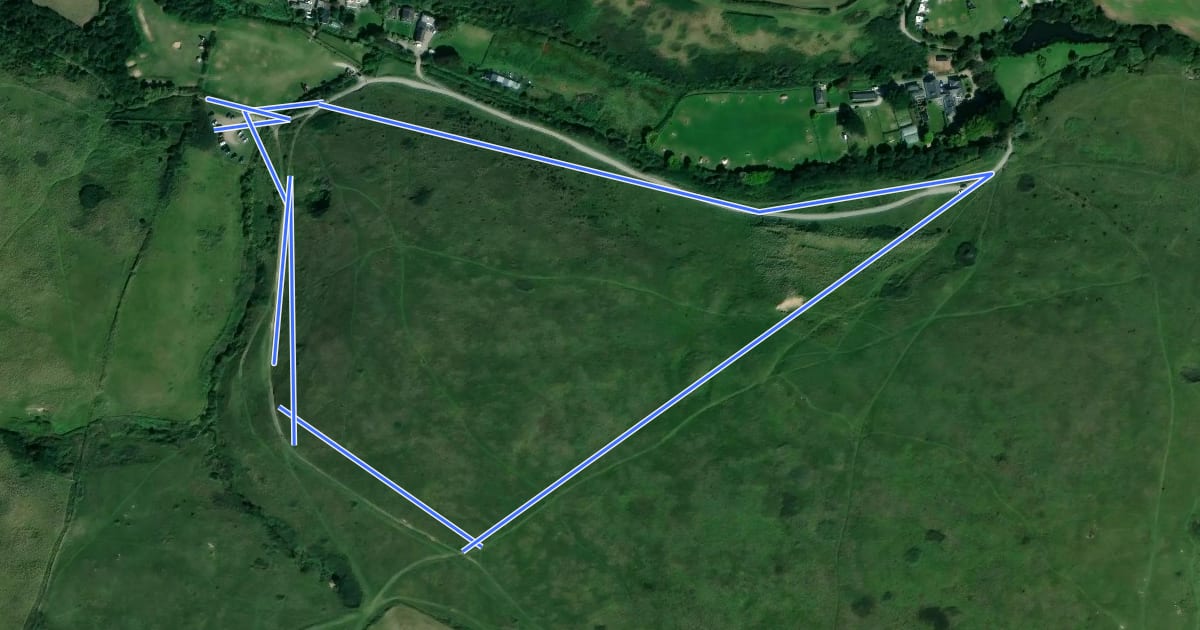 Маршрут Cubert Common walk, North Cornwall на спутниковом снимке