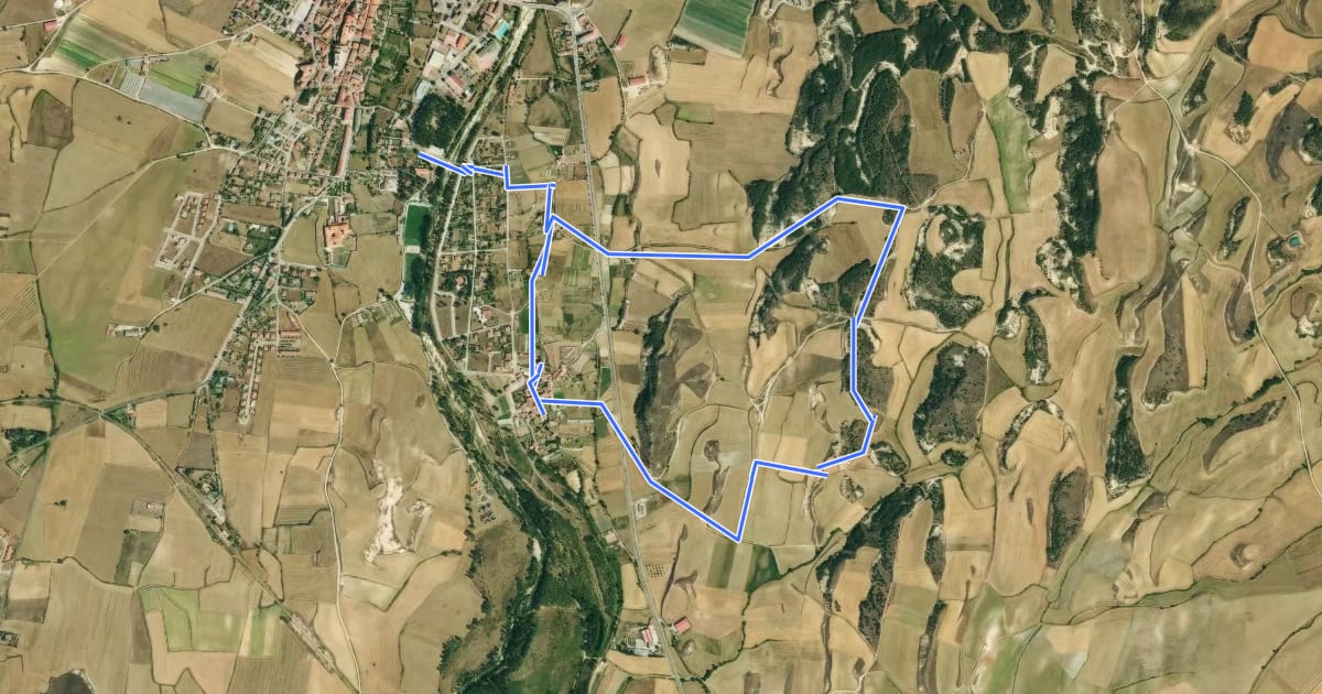 Маршрут Cuestas de Medina на спутниковом снимке