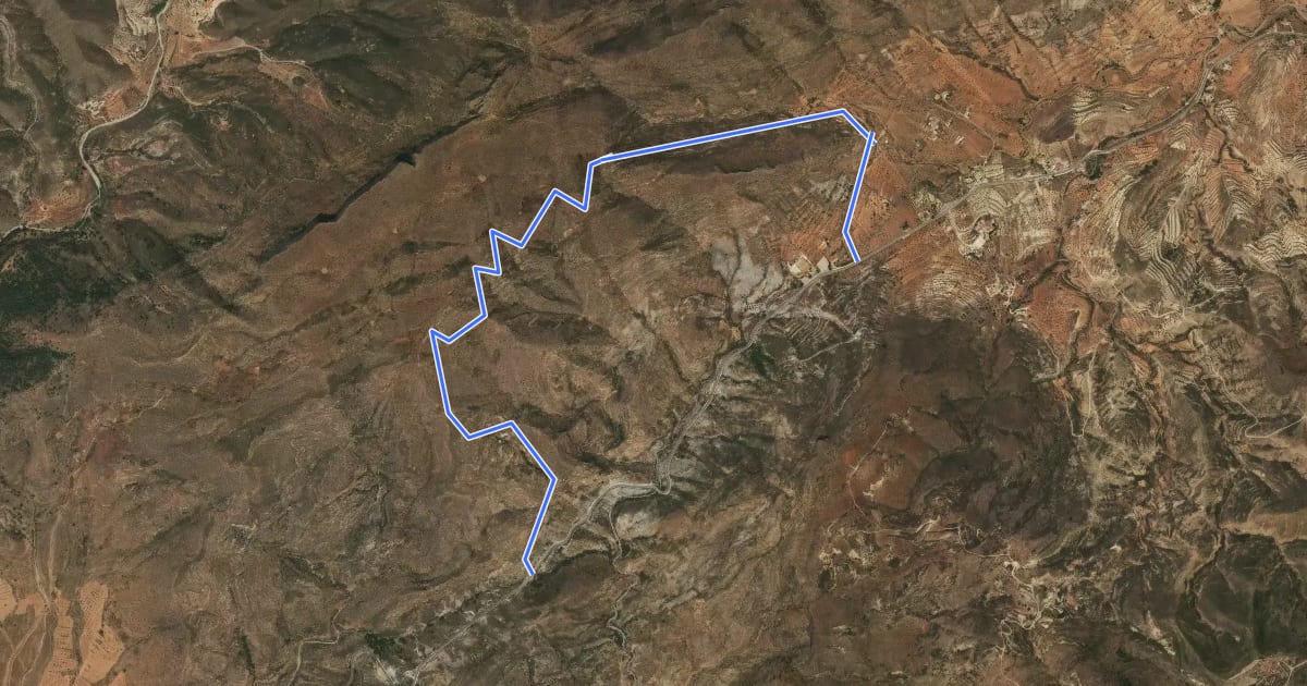 Маршрут Cuestas del Cedacero - Peñas Blancas на спутниковом снимке