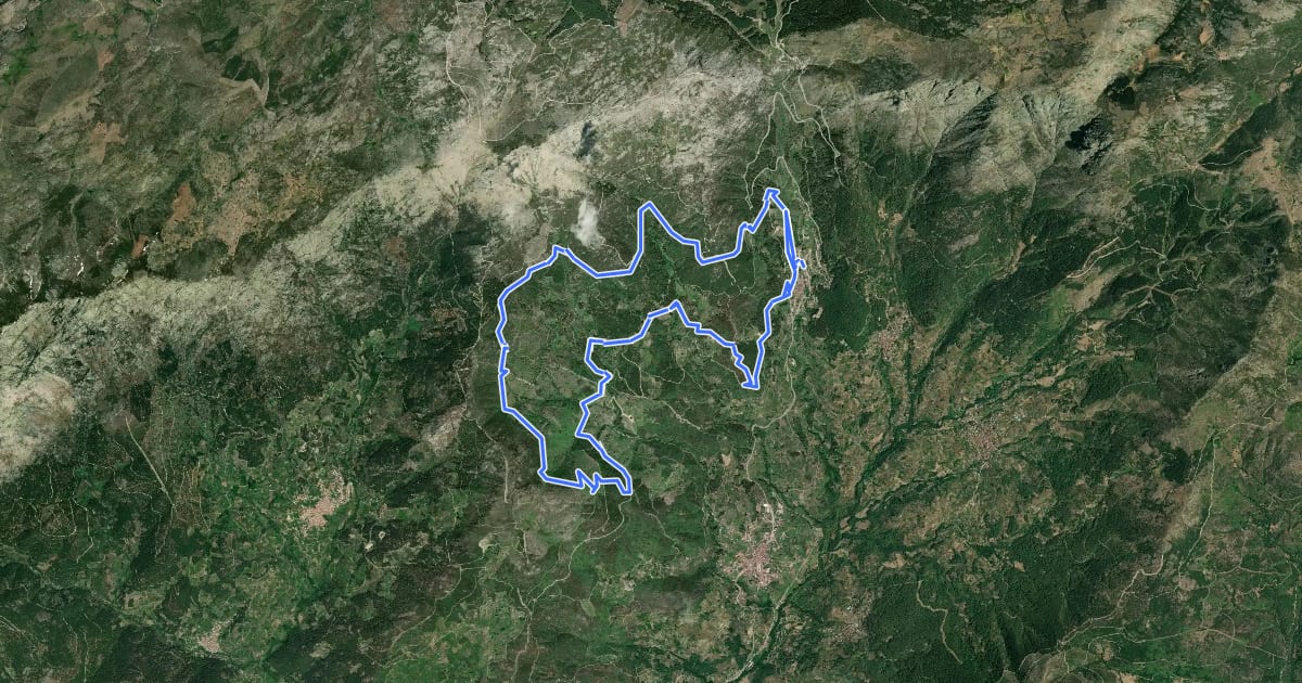 Маршрут Cuevas del Valle на спутниковом снимке