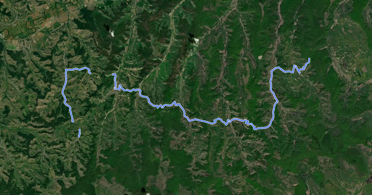 Маршрут Culmea Breite - Stejăreni - Criș - Mălâncrav - Nou Săsesc - Copșa Mare - Biertan - Dupuș - Ațel - Richiș на спутниковом снимке