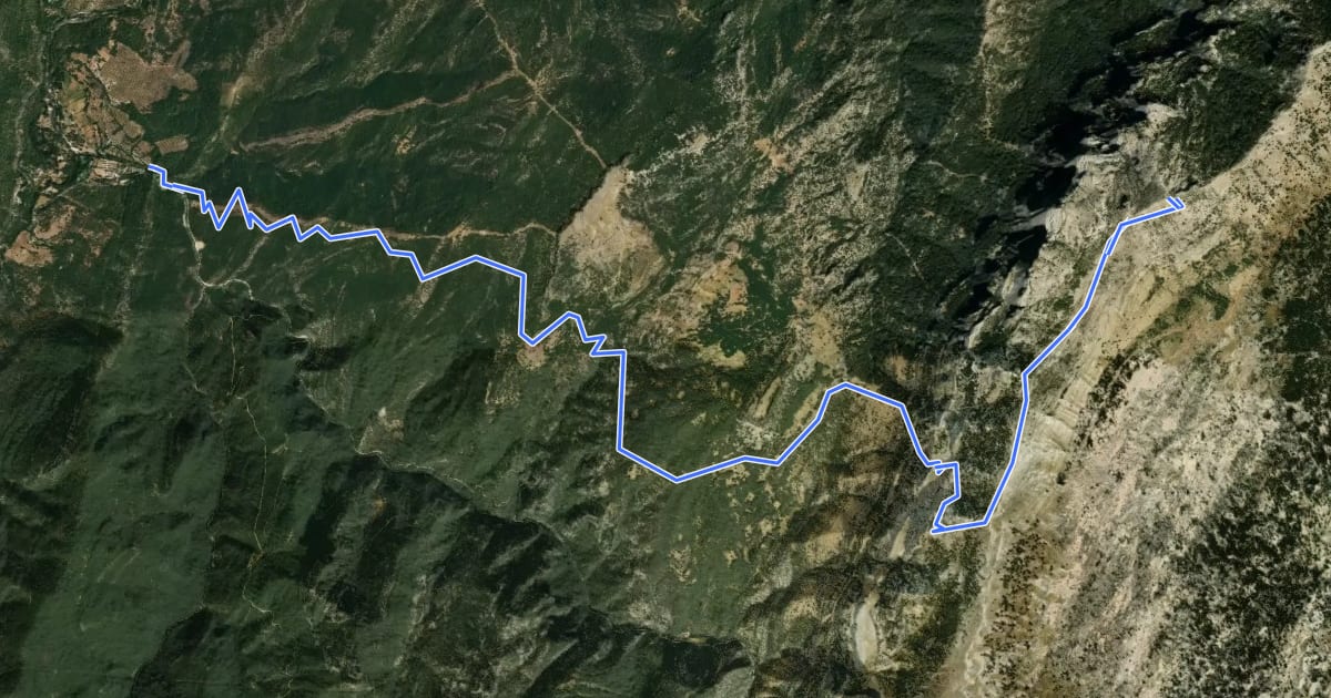 Маршрут Cumbre del Banderillas на спутниковом снимке