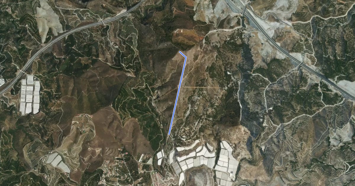 Маршрут Cumbre del Cerro Gordo на спутниковом снимке