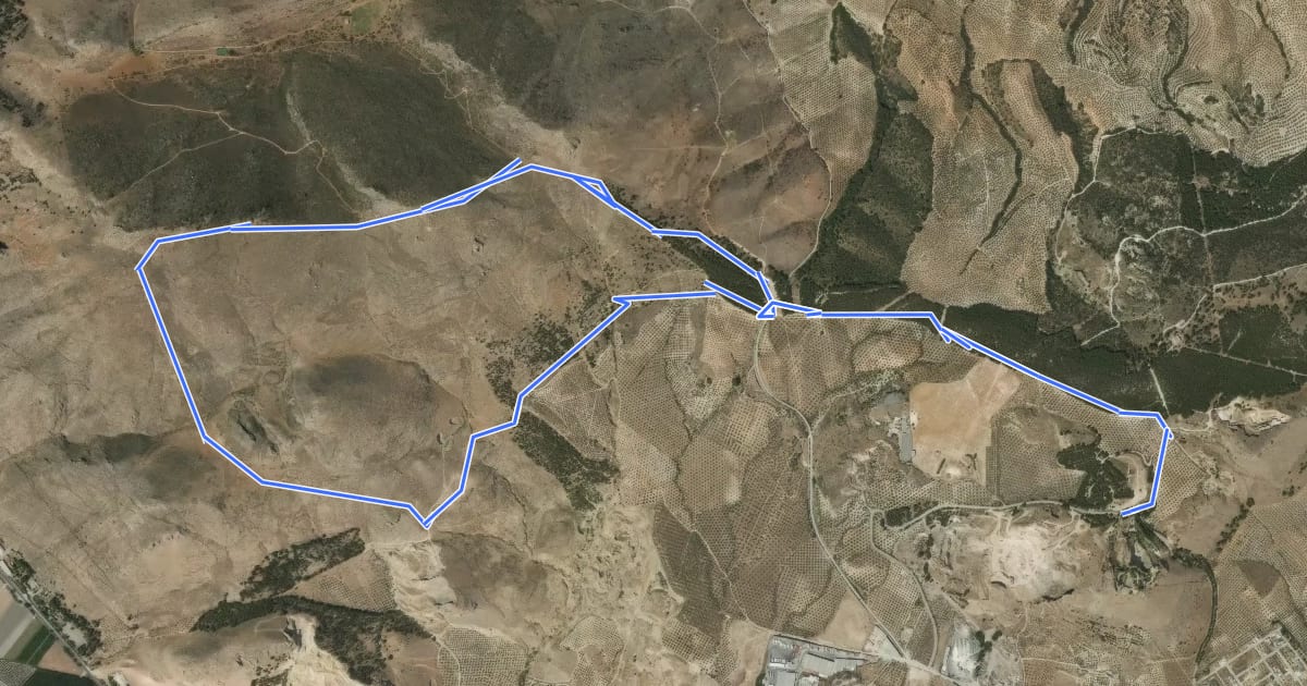 Маршрут Cumbres de Sierra Elvira на спутниковом снимке