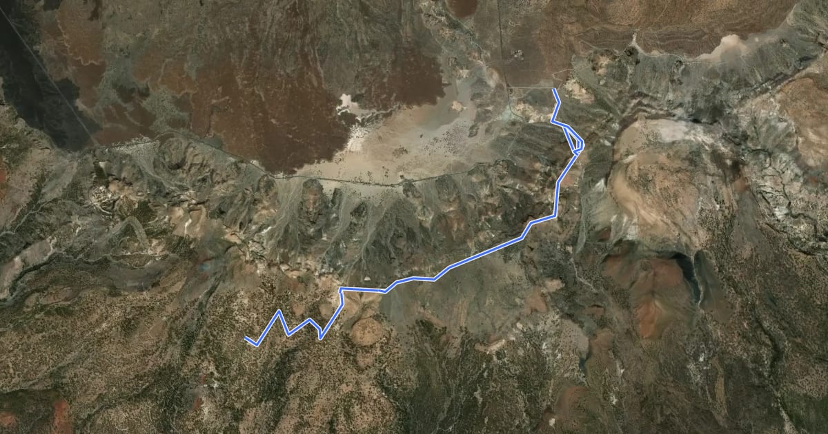 Маршрут Cumbres de Ucanca на спутниковом снимке