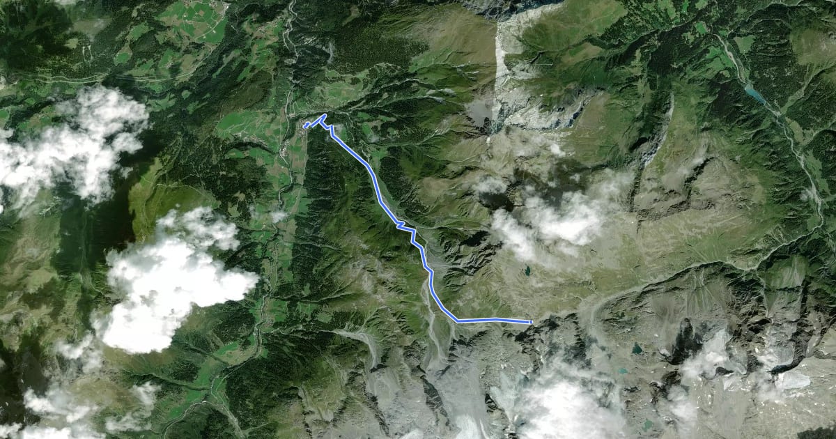 Маршрут Curaglia Camona da Medel на спутниковом снимке