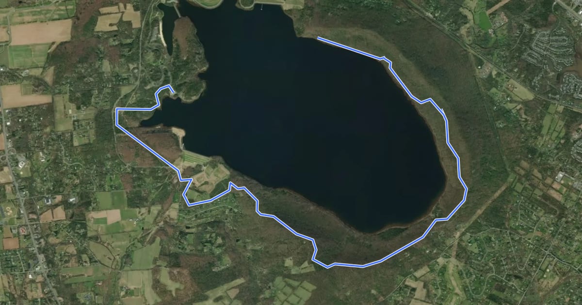Маршрут Cushetunk Trail на спутниковом снимке