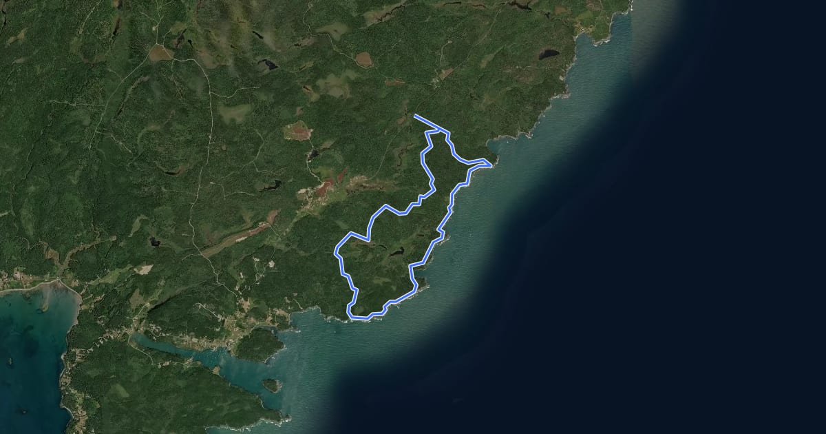 Маршрут Cutter Loop Trail на спутниковом снимке