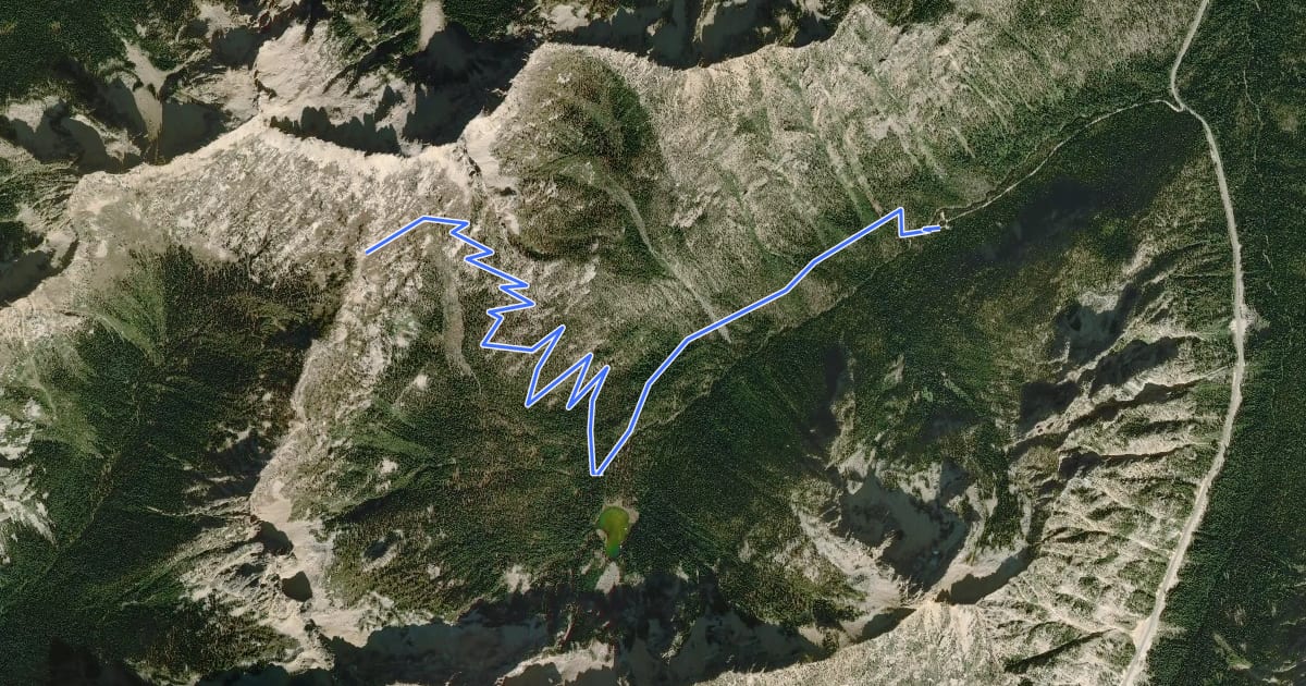 Маршрут Cutthroat Creek Trail на спутниковом снимке