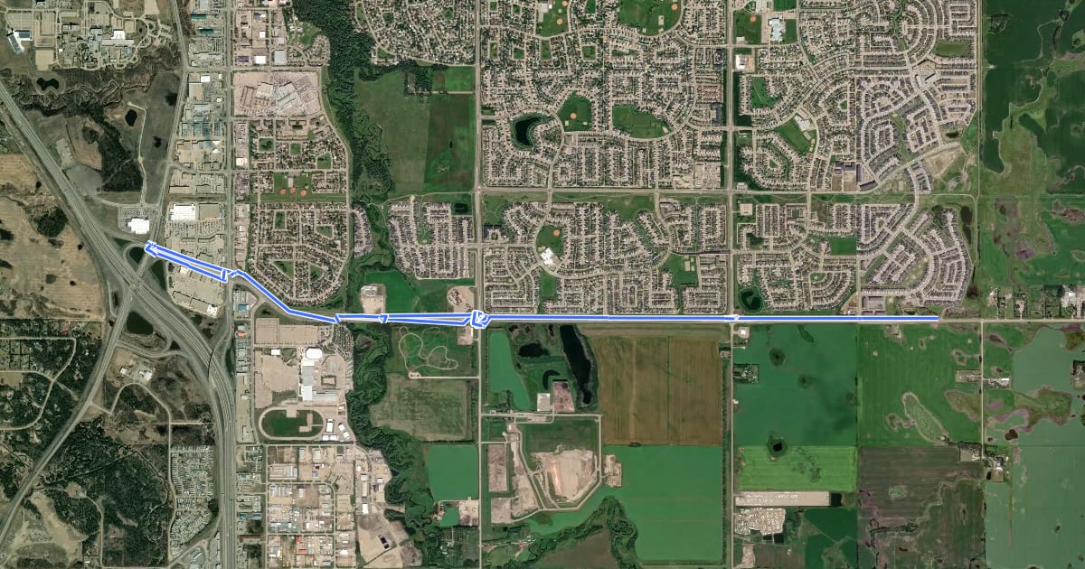 Маршрут Cycle: 19th St Multiuse Pathway Cycling Route на спутниковом снимке