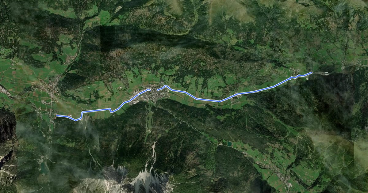 Маршрут Cycle 3: Toblach => Grenze на спутниковом снимке