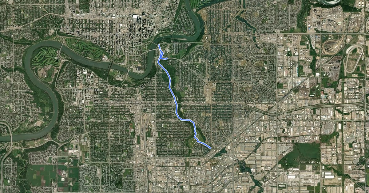 Маршрут Cycle: Mill Creek Multiuse Cycle Path на спутниковом снимке