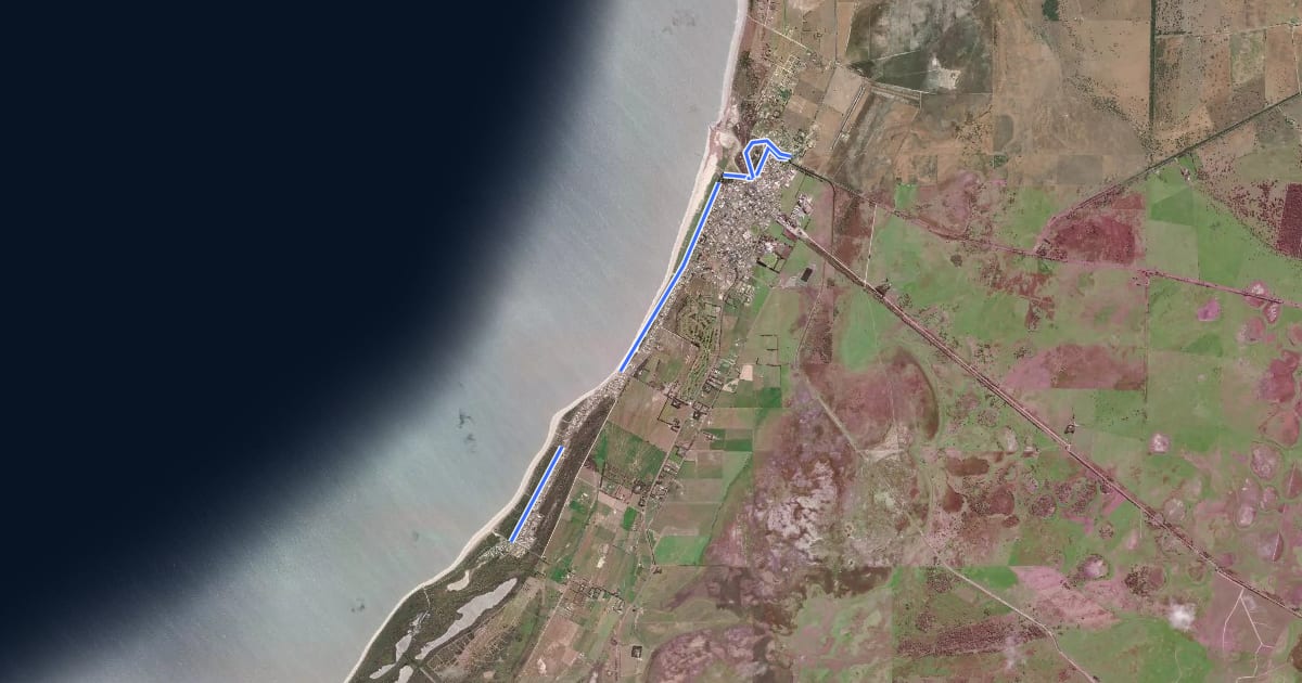 Маршрут Cycle Path на спутниковом снимке
