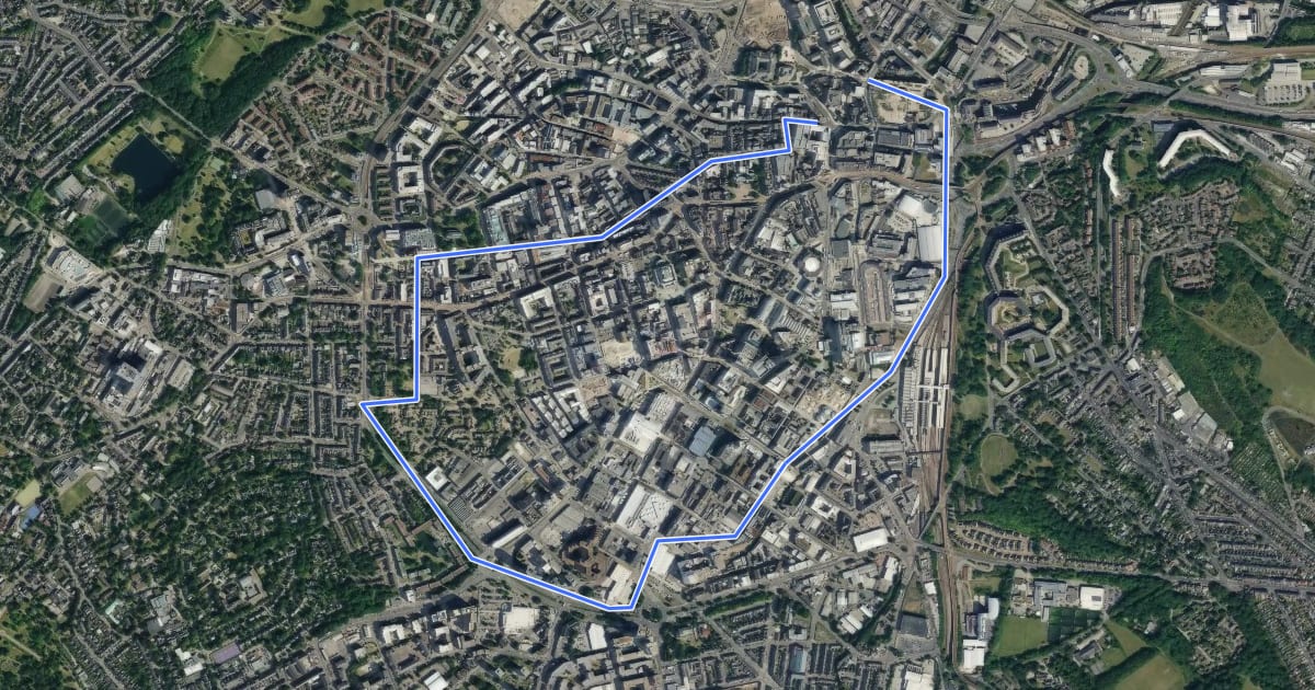 Маршрут Cycle Ring Route на спутниковом снимке