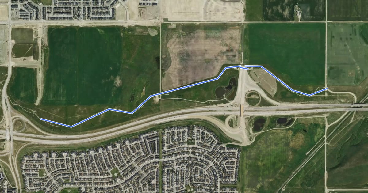 Маршрут Cycle: Rotary / Mattamy Greenway на спутниковом снимке
