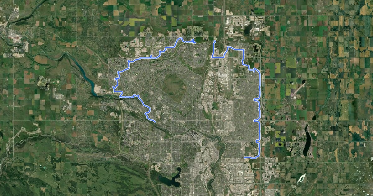 Маршрут Cycle: Rotary/Mattamy Greenway (north) на спутниковом снимке