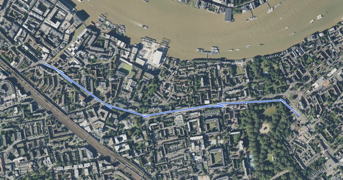 Маршрут Cycleway 4 на спутниковом снимке