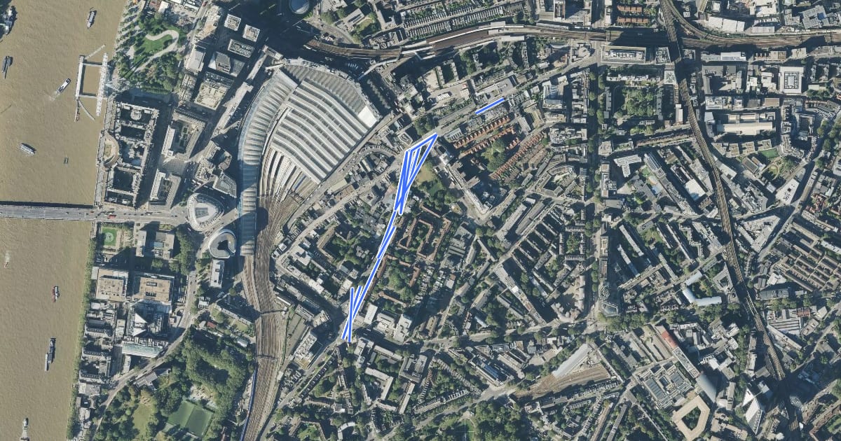 Маршрут Cycleway 5 на спутниковом снимке