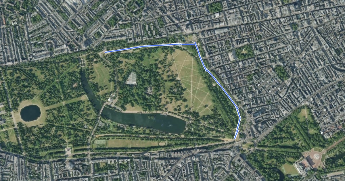 Маршрут Cycleway 55 на спутниковом снимке