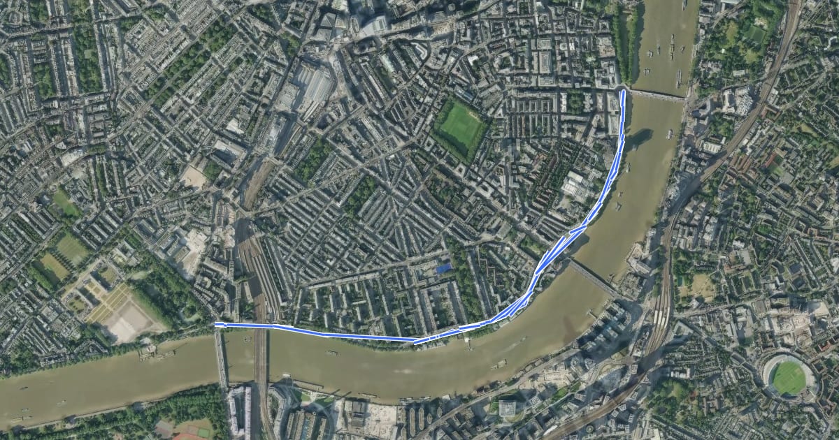 Маршрут Cycleway 8 на спутниковом снимке