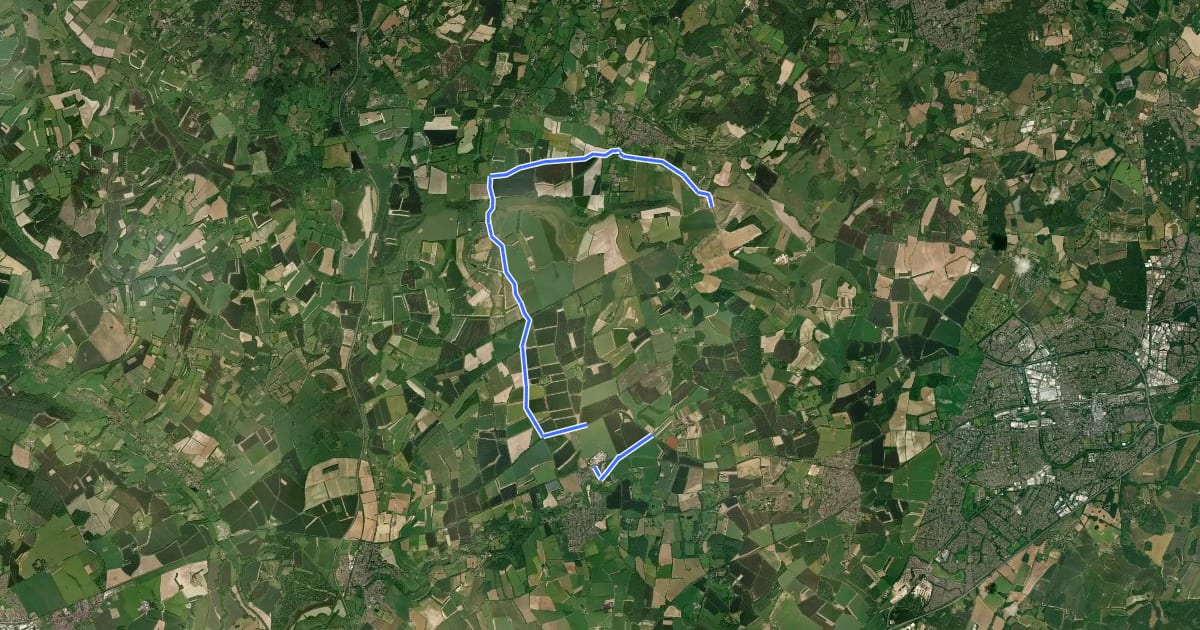 Маршрут Cycling Discoveries in North Hampshire на спутниковом снимке